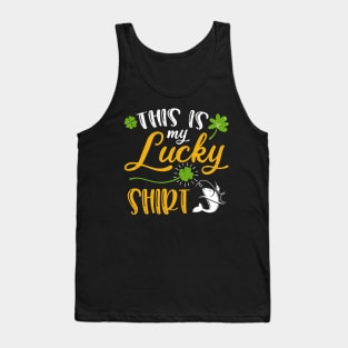 Fishing This is My Lucky Shirt St Patrick's Day Tank Top